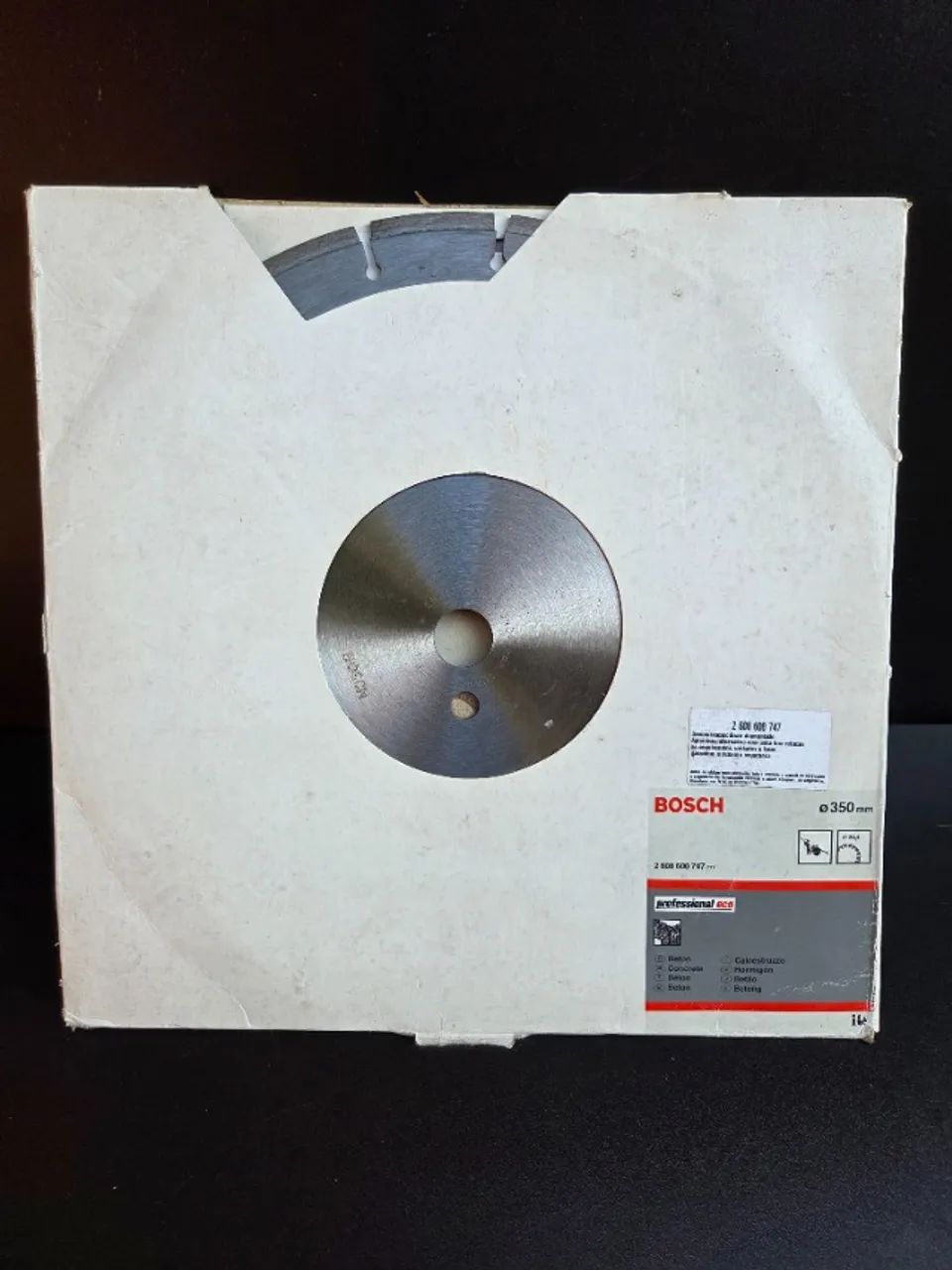 Disco de corte diamantado Bosch 350mm - sem uso