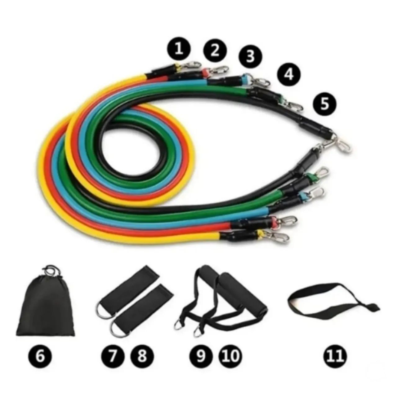 Kit Treino em Casa - Mini Band, Elásticos e Roda Abdominal - Foto 3