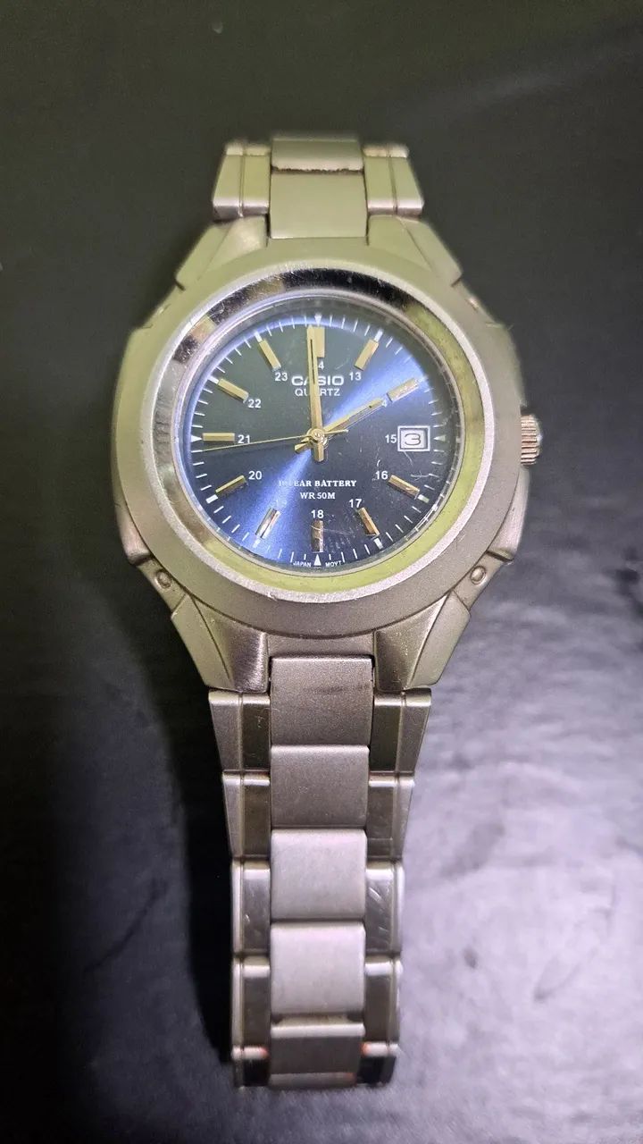 Relógio casio de aço top 
