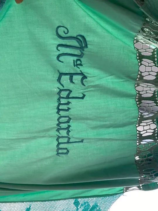 Rede de Dormir para Bebê bordada nome Maria Eduarda (Nova) - Foto 2