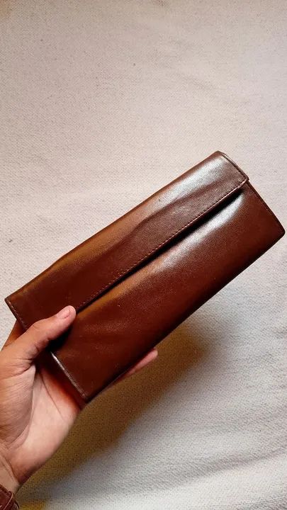 Carteira Feminina de Couro Anos 80 - Foto 2