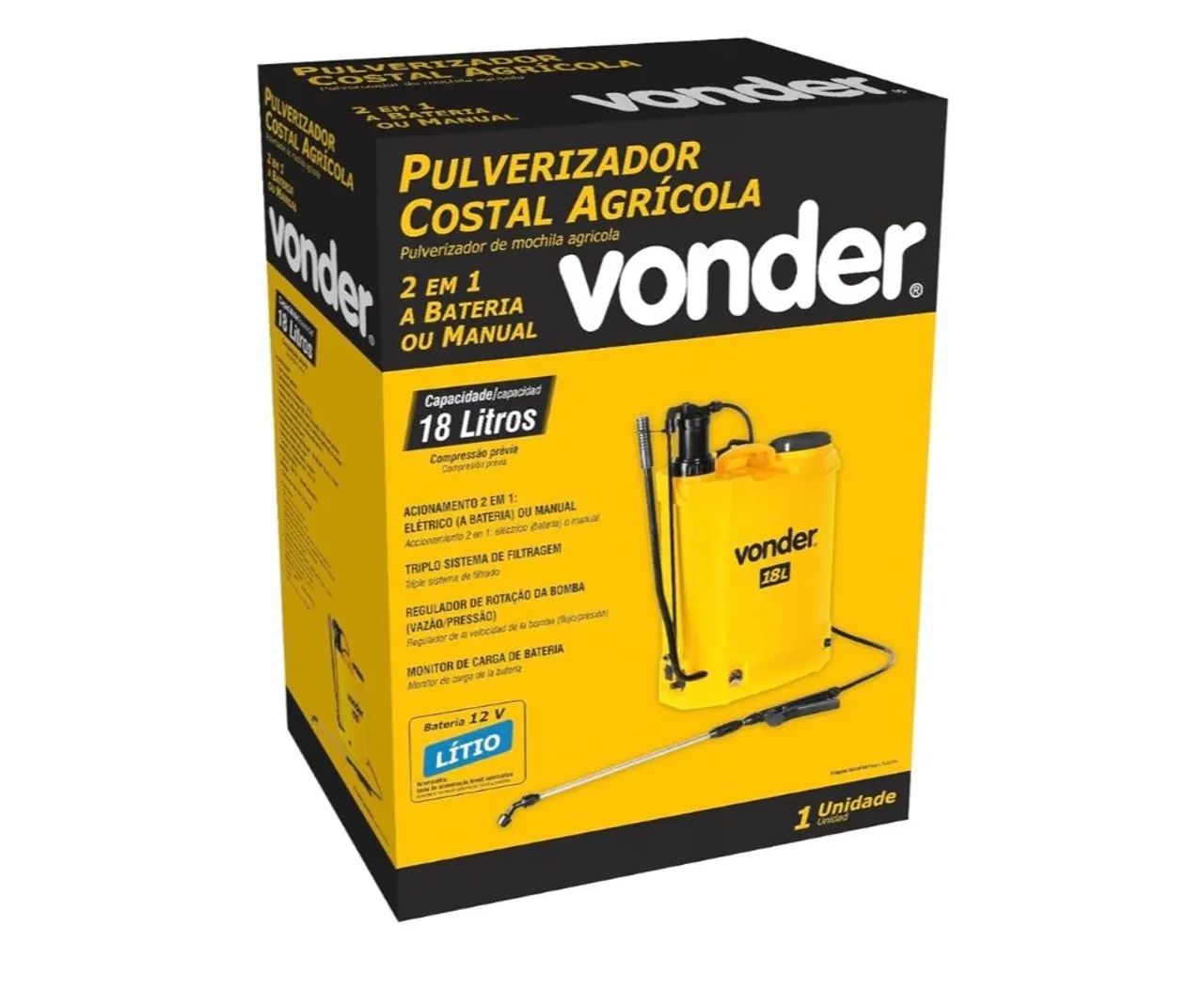 PULVERIZADOR MANUAL A BATERIA VONDER - Foto 2