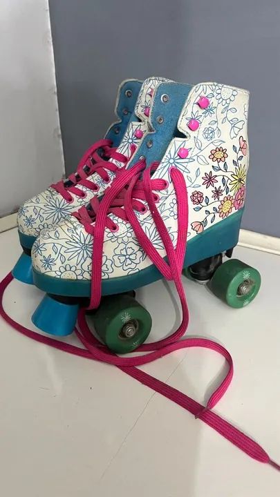 Patins Infantil com Rodinhas - Floral