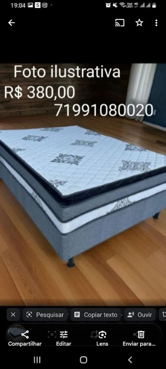 Cama Box Casal - R$ 380,00 fotos ilustrativas 