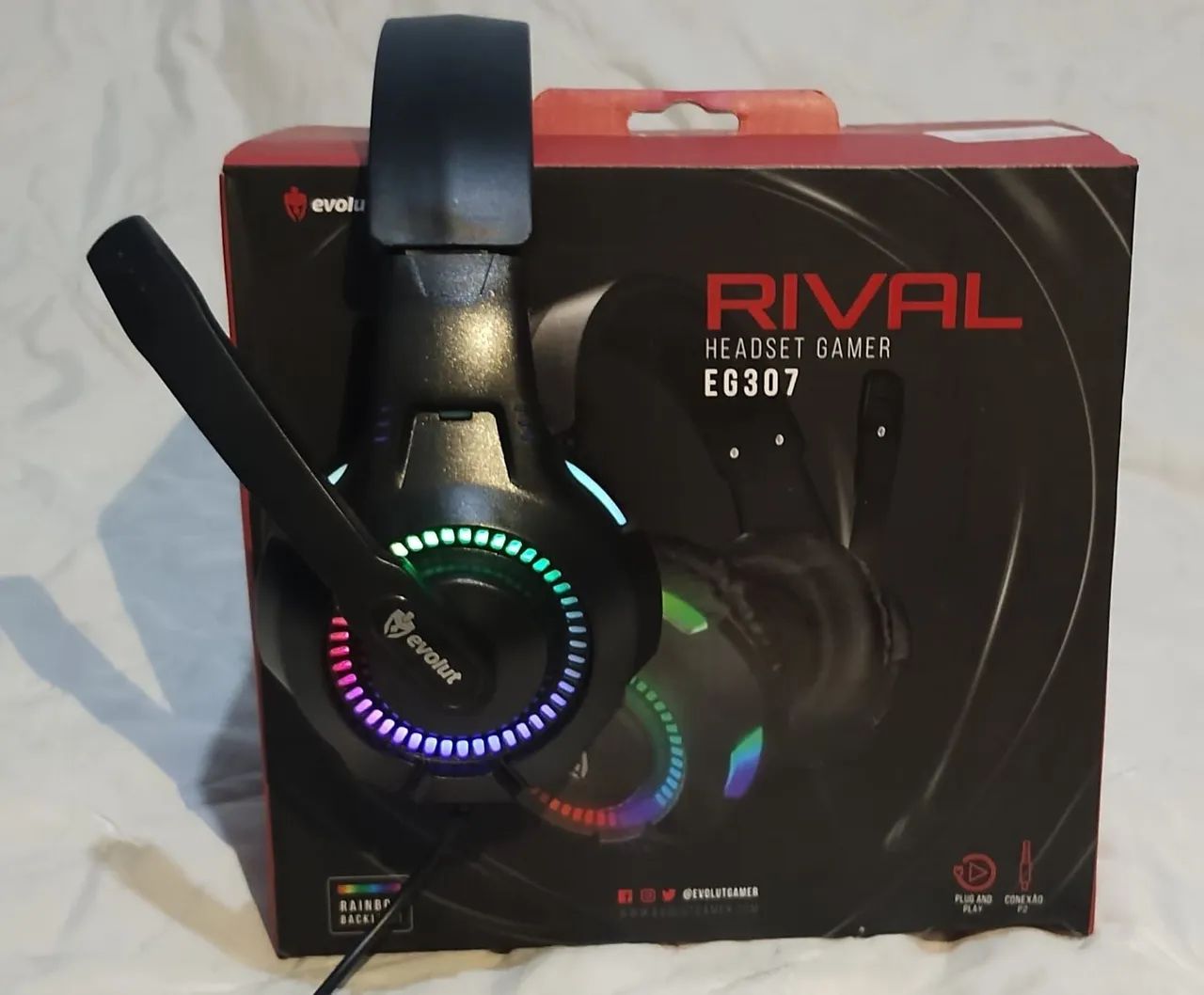 Headset Gamer Evolut Rival EG307 - Iluminação RGB - Foto 2