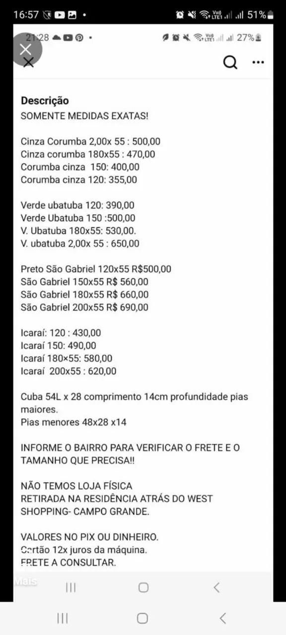 Pias de granito medidas exatas, LEIA ABAIXO! - Foto 4