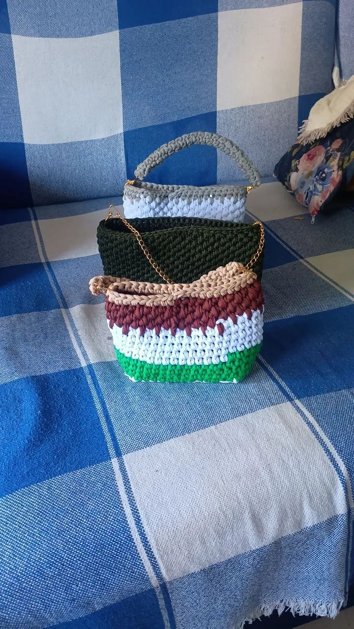 Bolsas de crochê, manual  - Foto 4