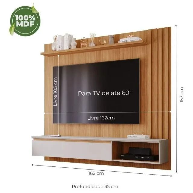 "Home Panamá Plus: Modernidade e Funcionalidade para TVs de até 60? em 100% MDF" - Foto 4