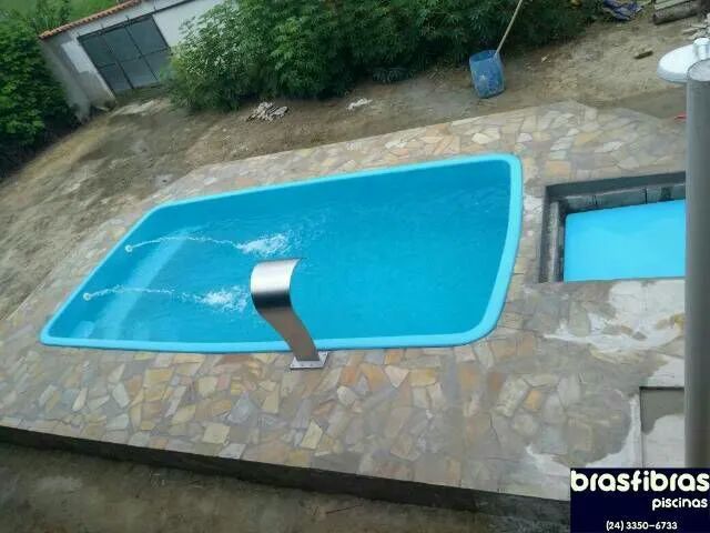 Piscina de fibra azul - Foto 4