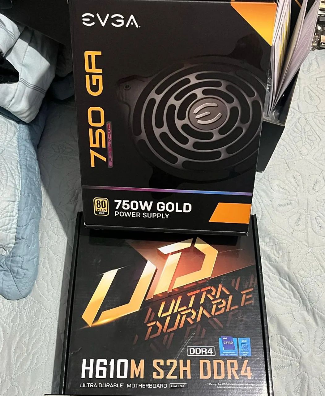 Fonte EVGA Supernova 750W Gold + Placa-mãe Gigabyte H610M S2H - Foto 2