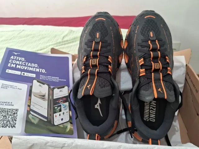 BAIXOU! Mizuno Wave Prophecy 13 Preto+Laranja Número 38 NOVO ORIGINAL COMPRADO NA MIZUNO! - Foto 3