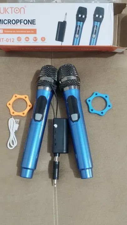 Microfone sem fio com bateria 