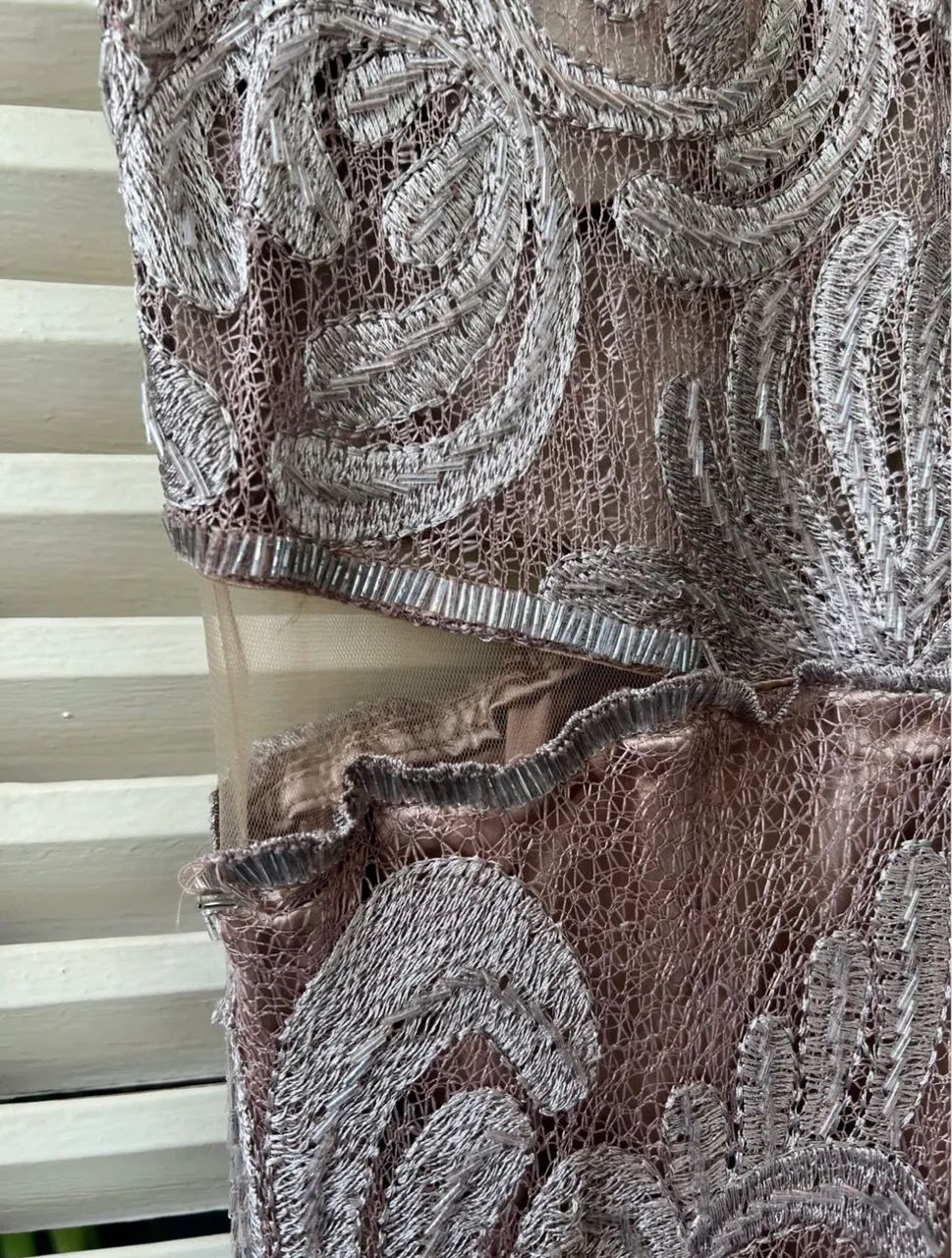 Vestido rosê de renda - Foto 5