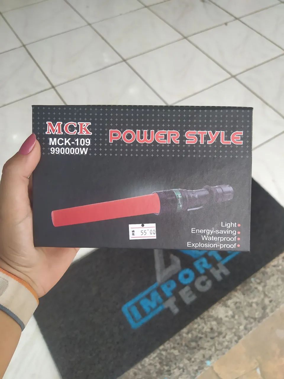 Lanterna Recarregável com Sinalizador 990000W Power Style MCK-109 - Foto 3