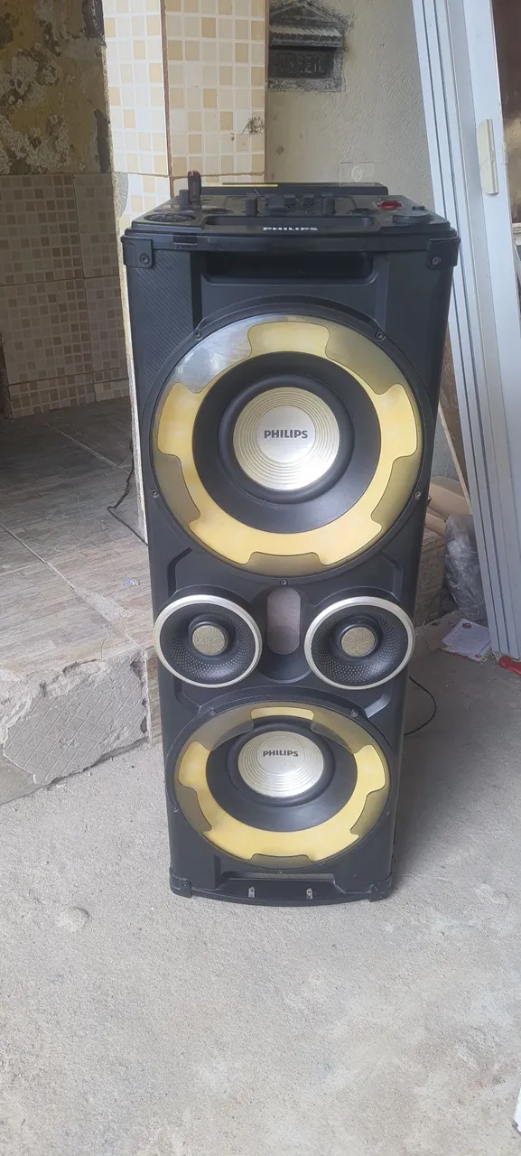 Som Philips Potente e Impecável caixa muito potente dj mix completa