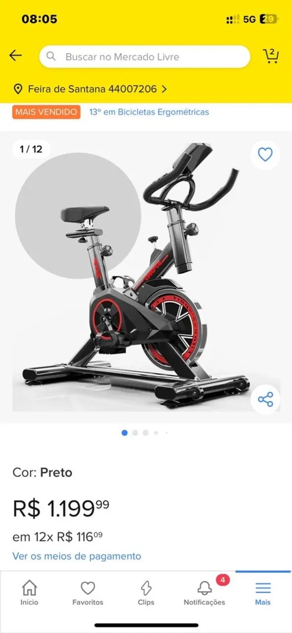 Bicicleta Ergométrica 64314893958531124