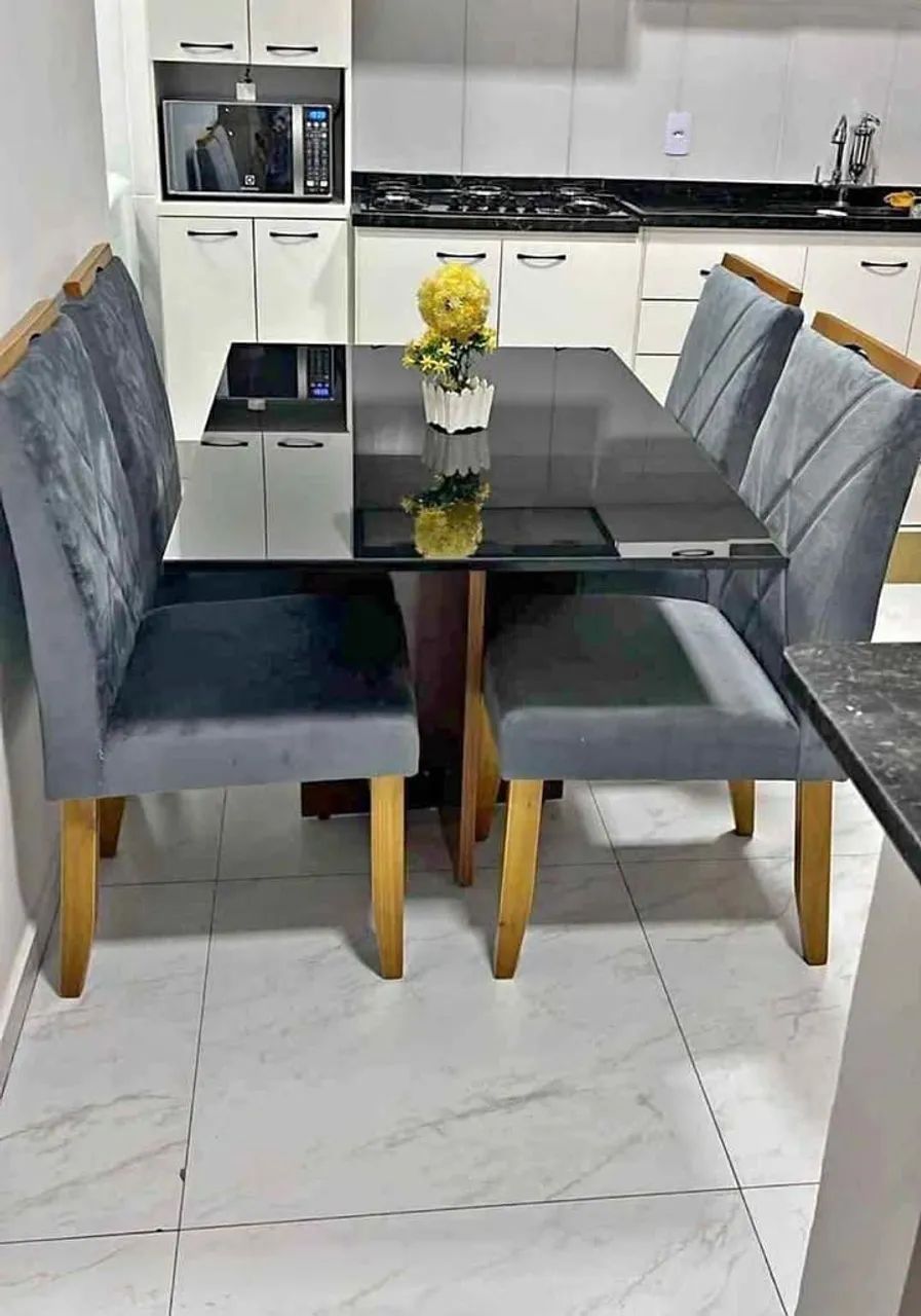 Conjunto de Mesa de Jantar com 4 Cadeiras - Foto 3
