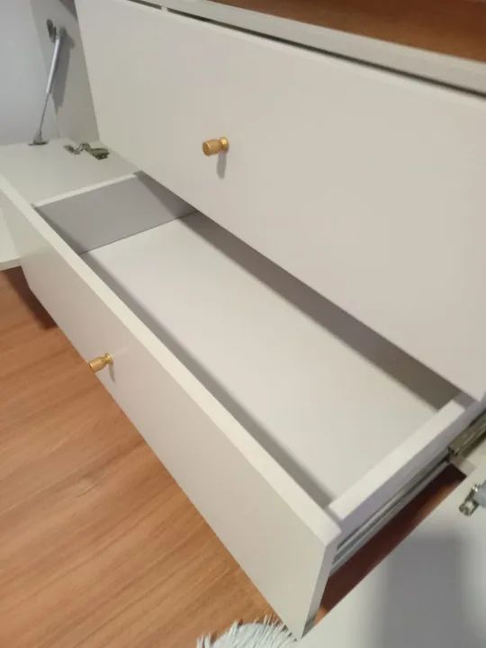 Rack para Sala Pés de Aço Off White  - Foto 2