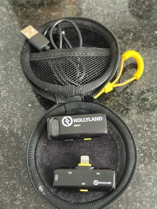 microfone hollyland sem fio  iphone 