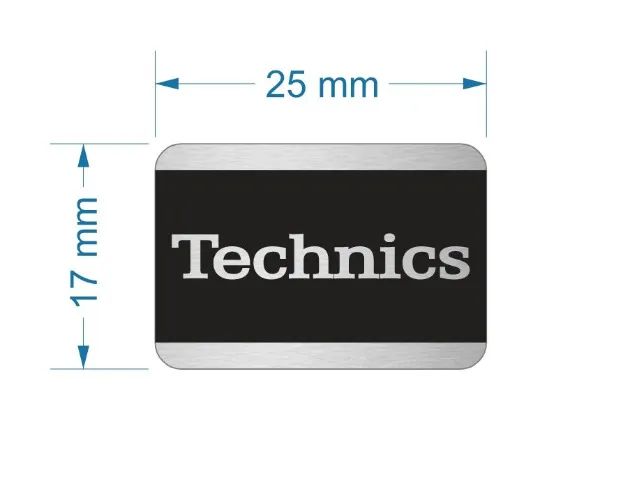 Plaquinha de alumínio Technics - Equipamentos e Acessórios de Som