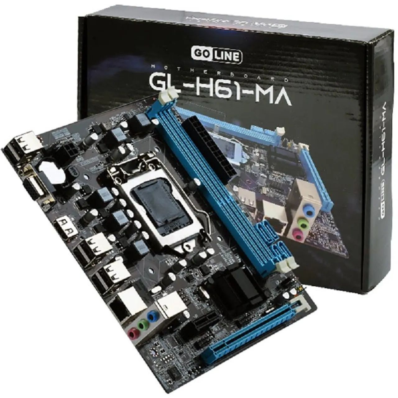 Placa Mãe GoLine H61 - NÃO DÁ VÍDEO (GL-H61-MA)