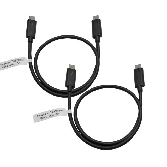 2 x Cabo Thunderbolt 3 Plugable (certificado) 0,5 m 40 Gbps