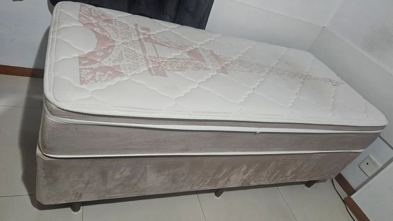 Cama box solteiro colchão mola  - Foto 3