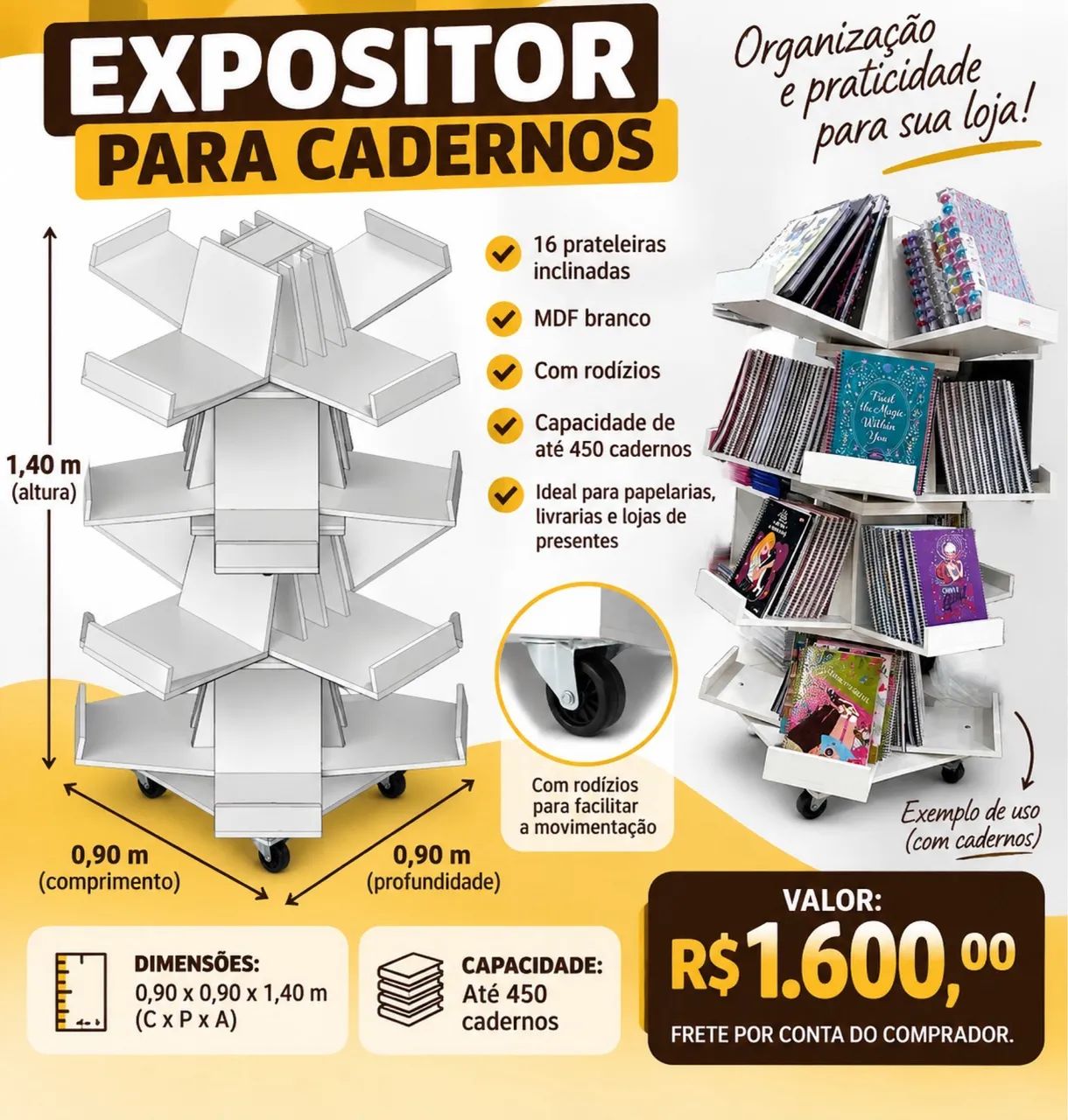 Expositor para Caderno 