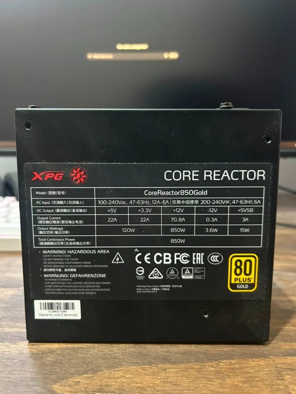 FONTE XPG CORE REACTOR 850W 80 PLUS GOLD FULL MODULAR ? - Foto 2