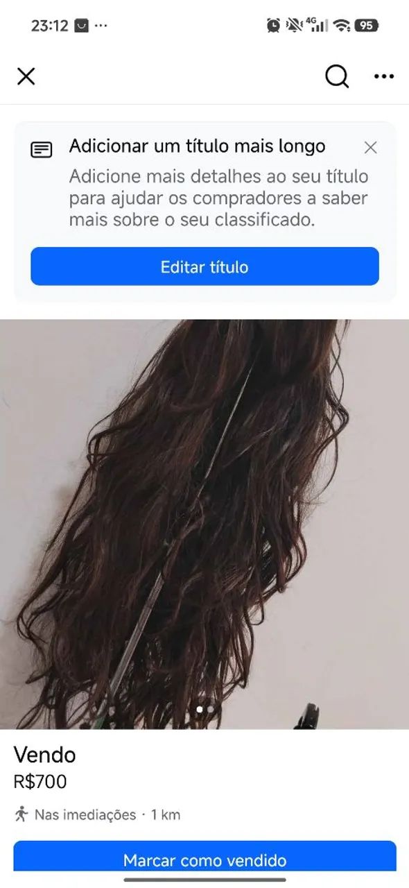 Vendo cabelo humano lance e rabo de cavalo  - Foto 2
