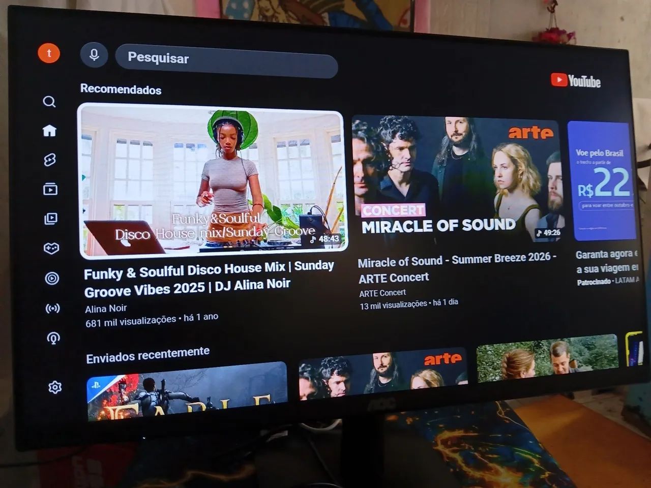Monitor aoc 24 75hz VA funcionando perfeitamente  - Foto 3