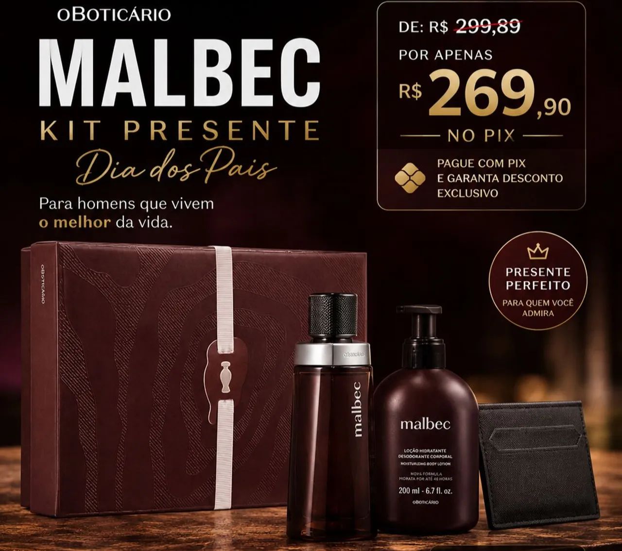 Malbec Kit Presente Dia Dos Pais (3 Itens)