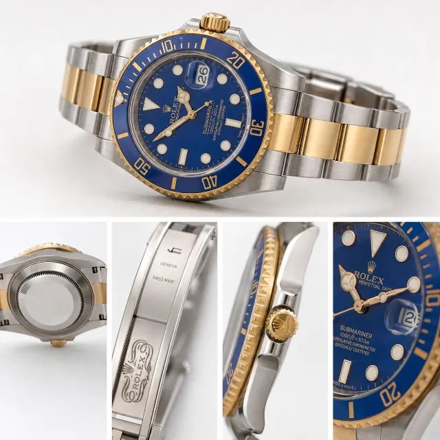 Rolex Submariner Date Bicolor Azul Completo - Foto 3