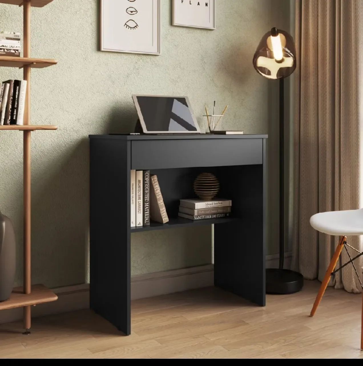 escrivaninha compacta e multiuso é ideal para home office, estudos ou penteadeira - Foto 3
