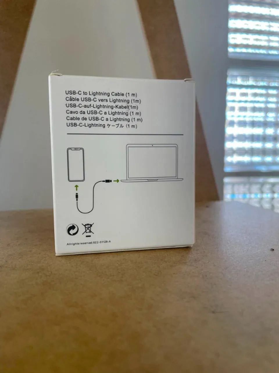 Cabo iPhone Tipo C 1m branco USB-C p Lightining - Foto 3