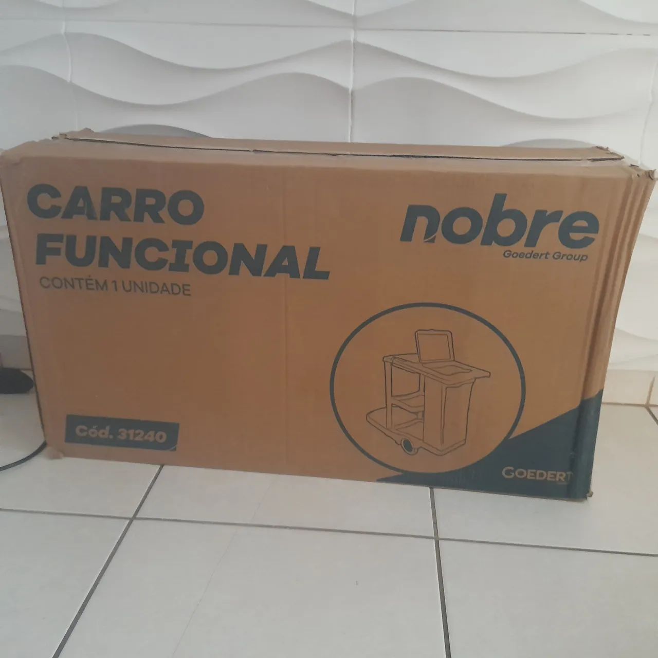 Carrinho Multifuncional de Limpeza com Bolsa/Sacola amarela - Foto 4