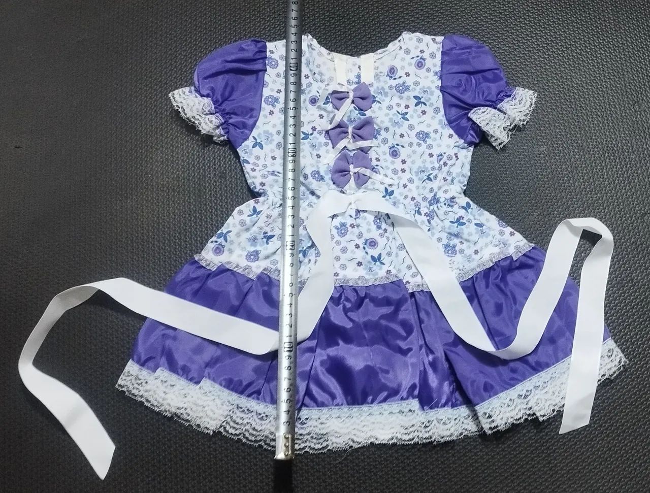 Lote 20 vestidos infantis na cor roxa - Foto 3