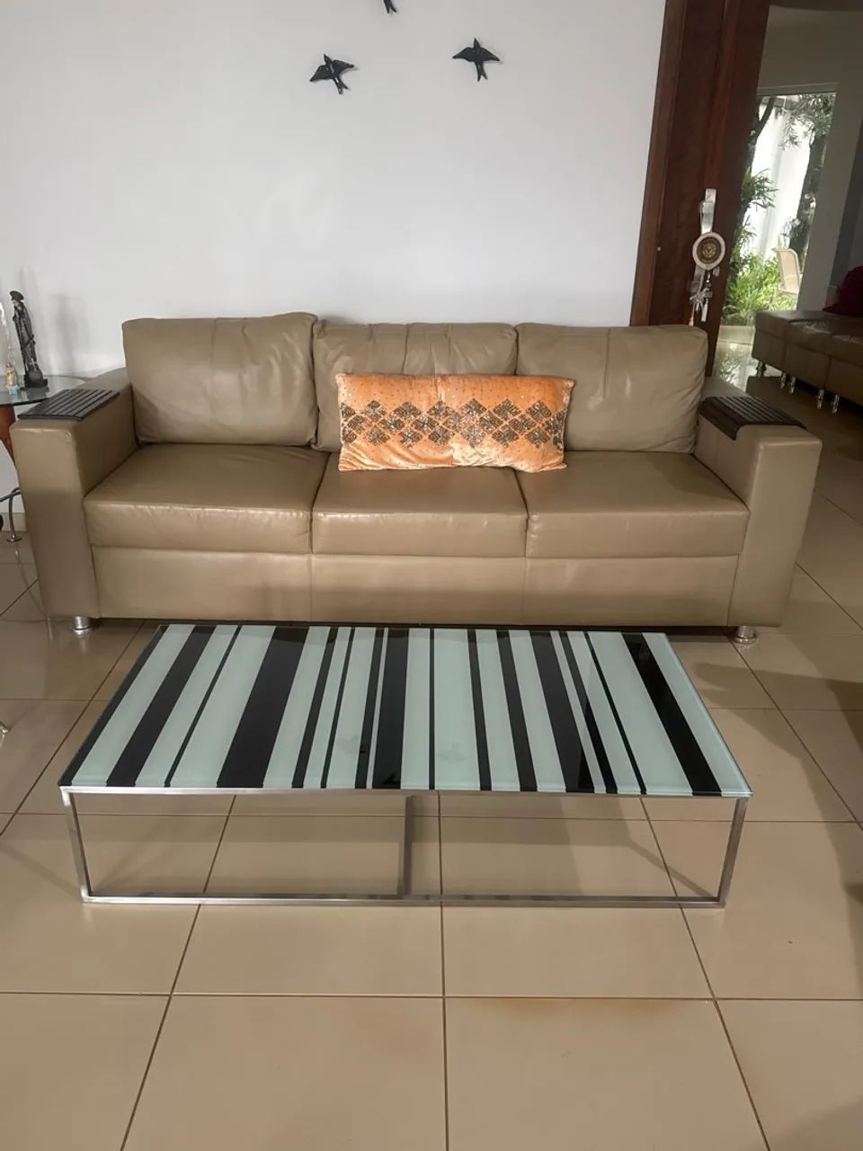 Mesa de centro aço inox  Tamanho: 1,20m x 0,60m - Foto 2