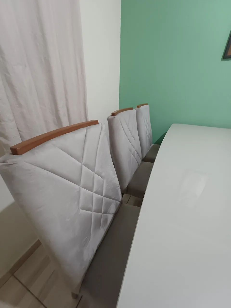 Mesa 6 cadeiras madeira maciça  - Foto 3