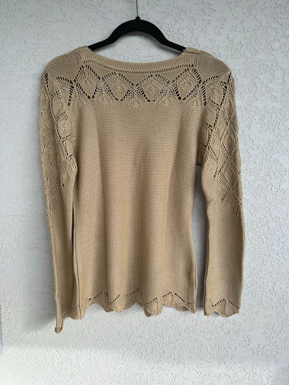 Blusa feminina tricô bege  - Foto 2