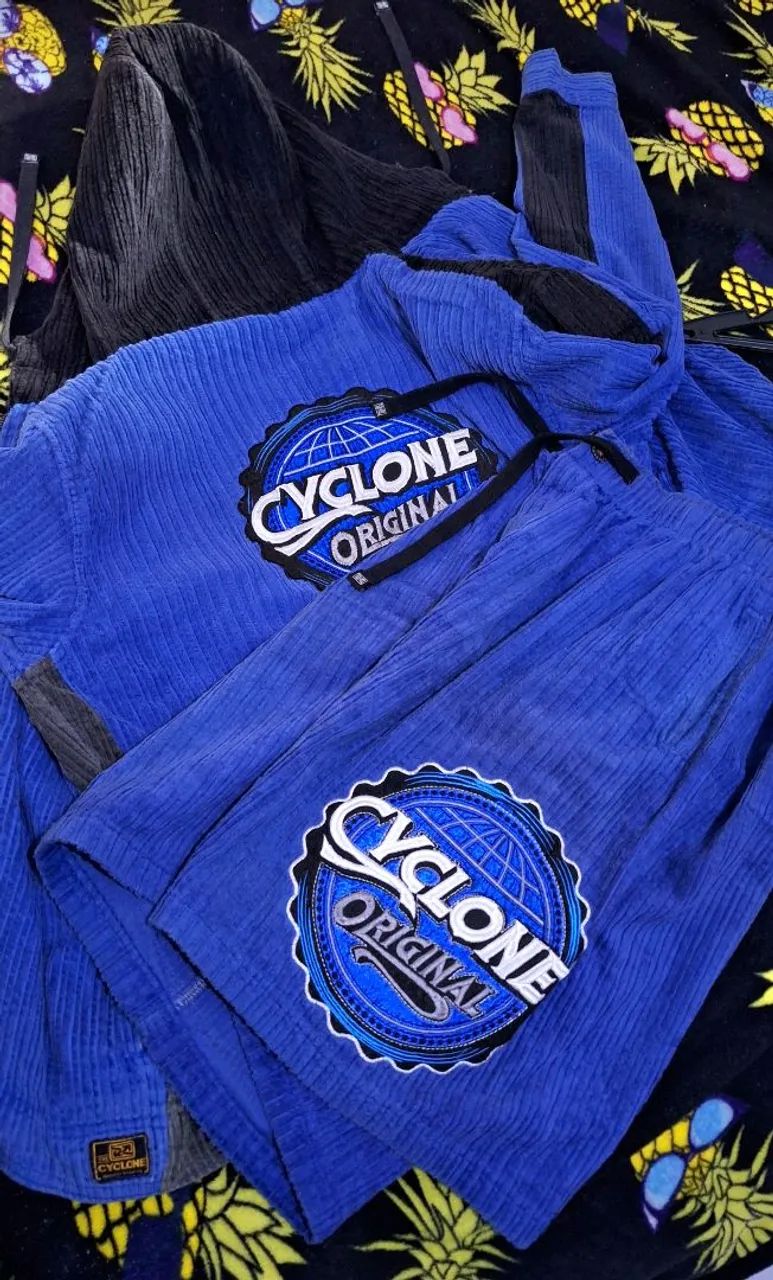 CONJUNTO CYCLONE PLANET AZUL BLUSA E BERMUDA - JAQUETA KIT