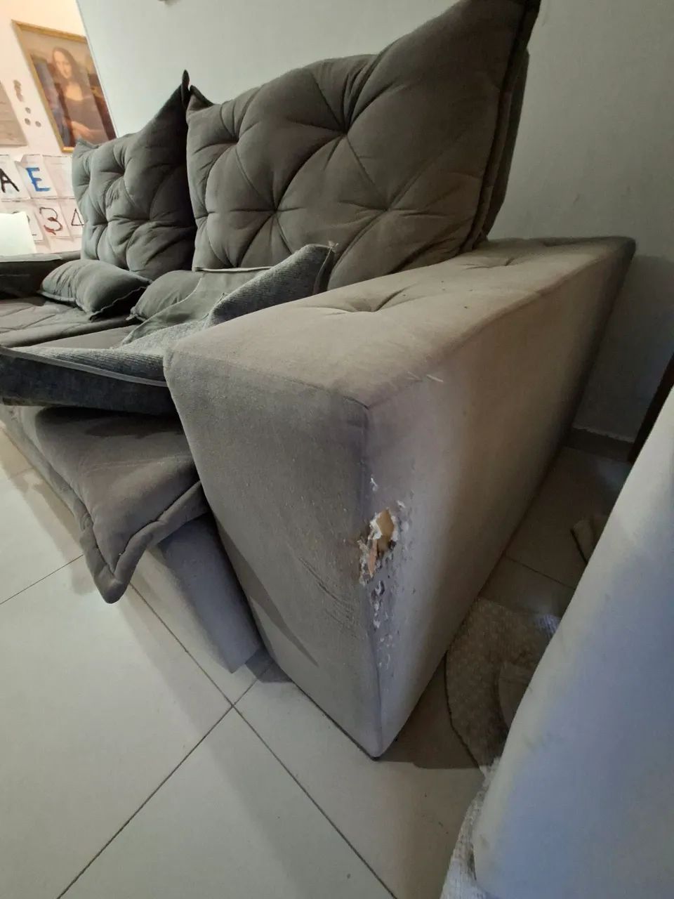 Sofá retrátil e reclinável 230cm Largura ( ler descrição) - Foto 3