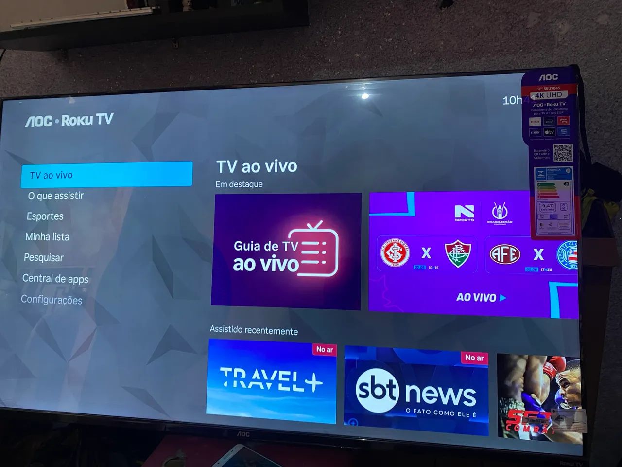 Tv 4k AOC Smart de 50 polegadas 