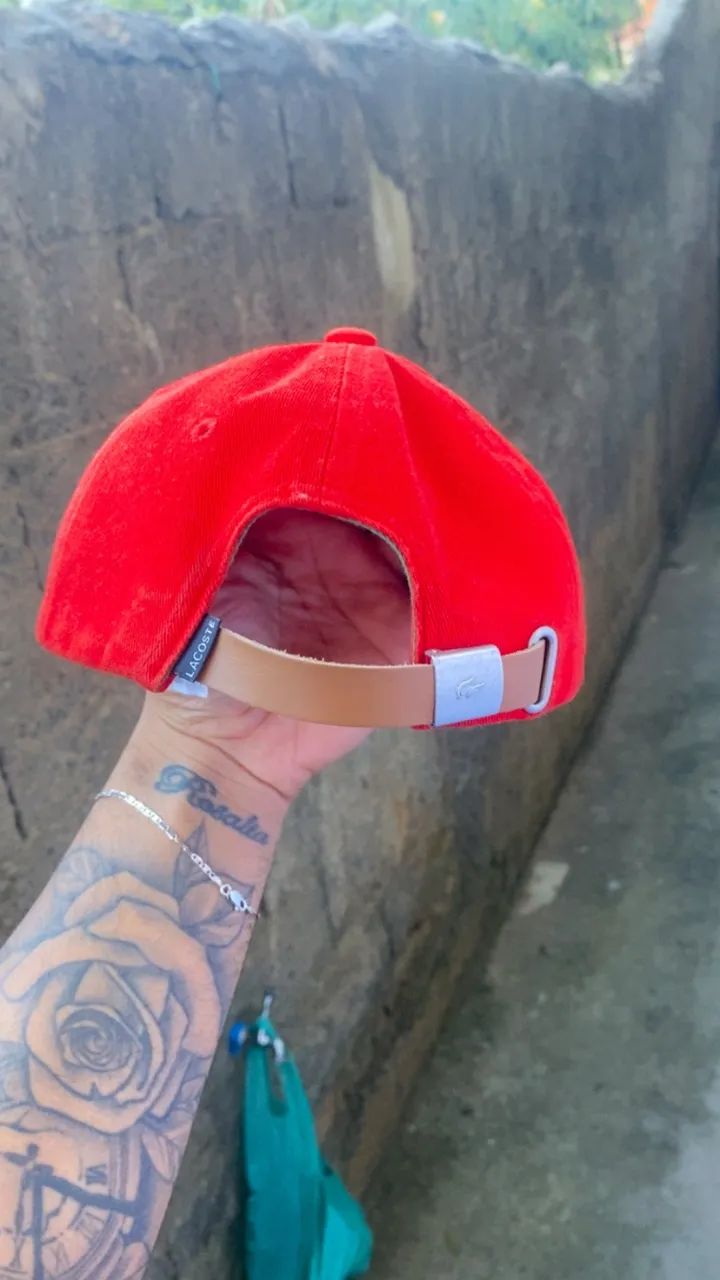 Boné Lacoste vermelho  - Foto 4
