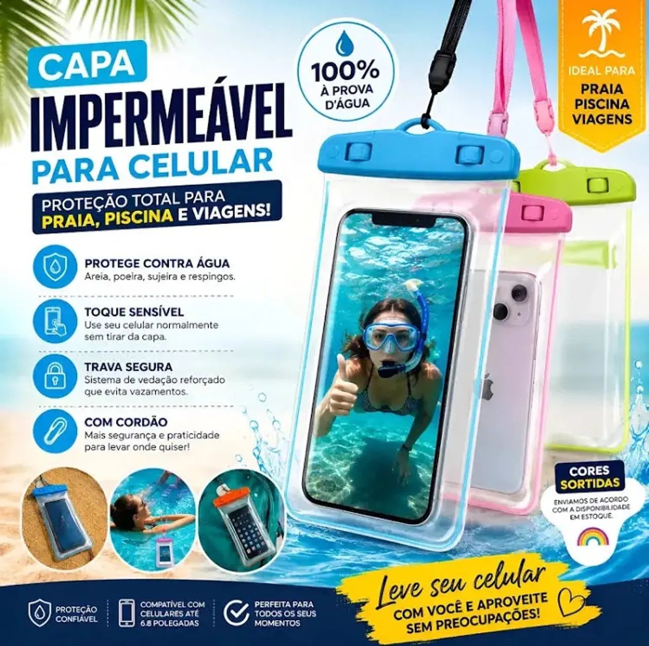 Capa Impermeável Celular