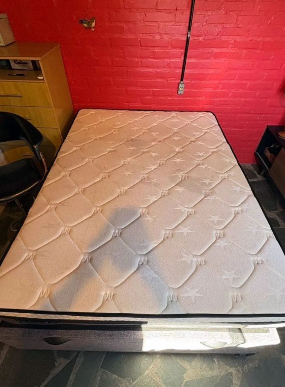 CAMA BOX BAÚ CASAL GAZIN MAXIMUS - 1 ANO DE USO - Foto 4