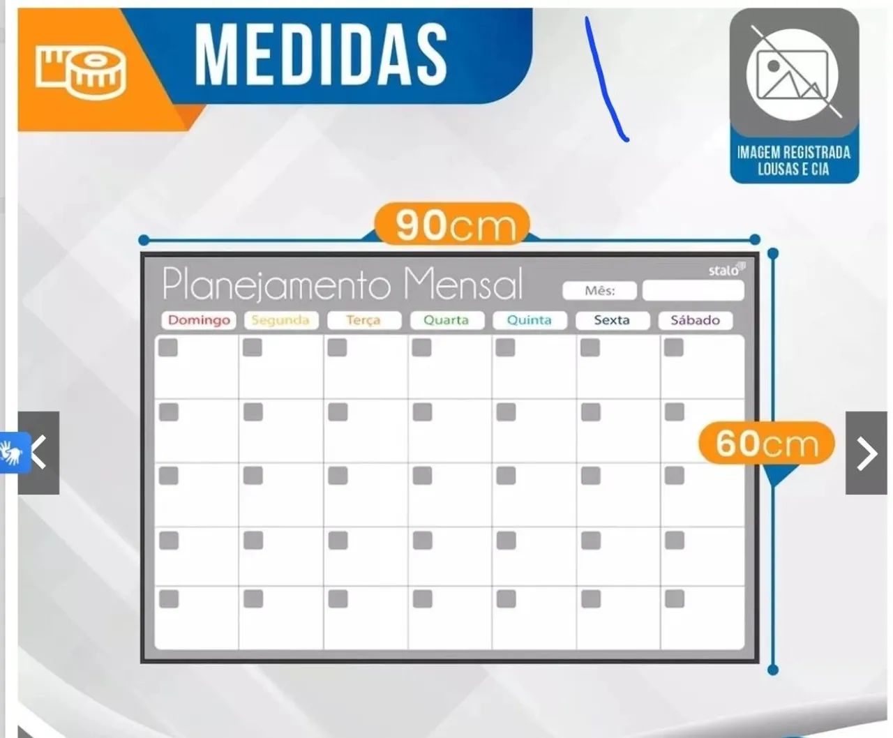 Lousa Planejador Mensal