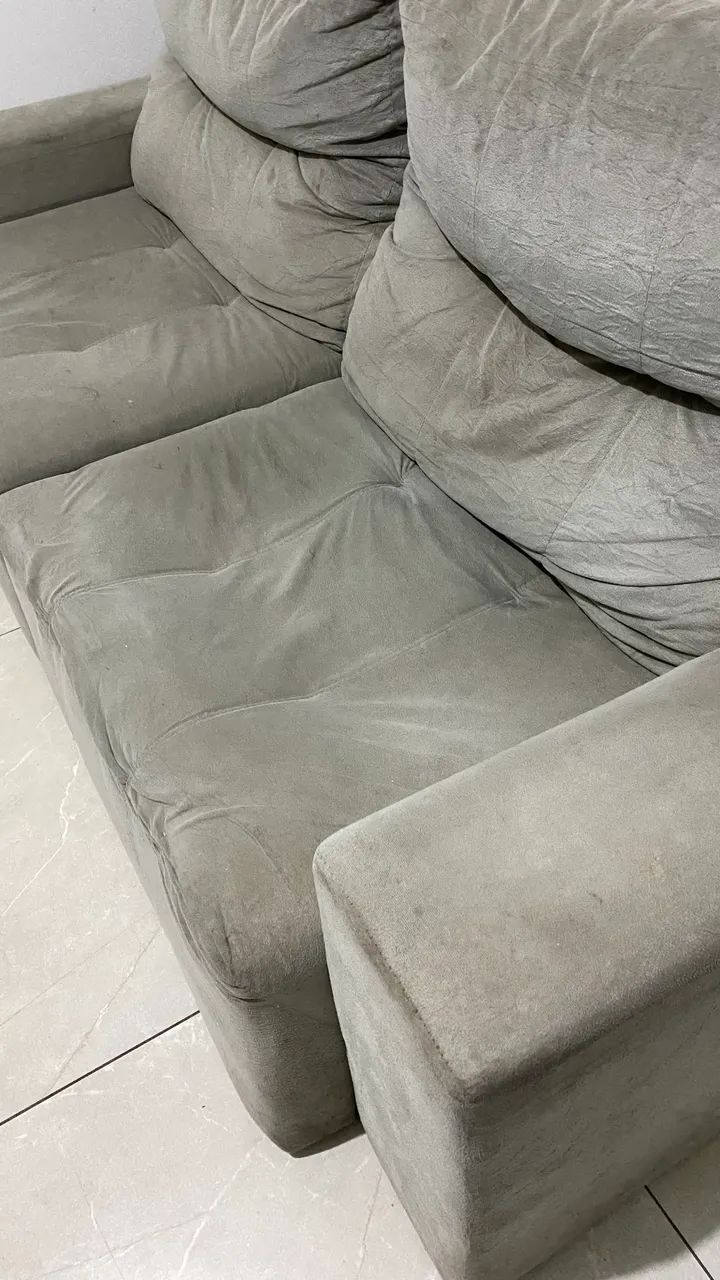 sofa 2 lugares cinza - Foto 5