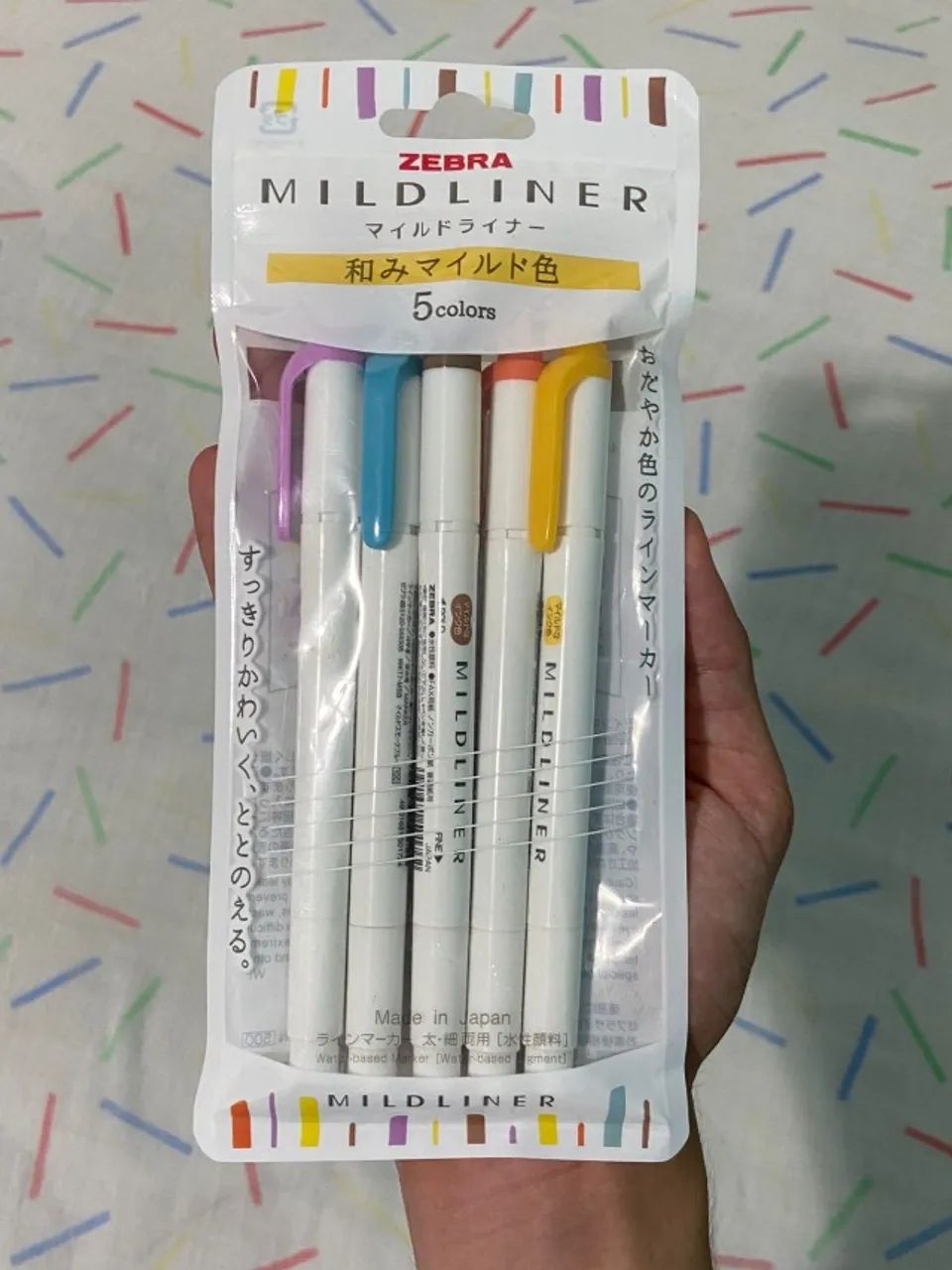 conjunto de marca-textos zebra mildliner - 5 cores quentes 