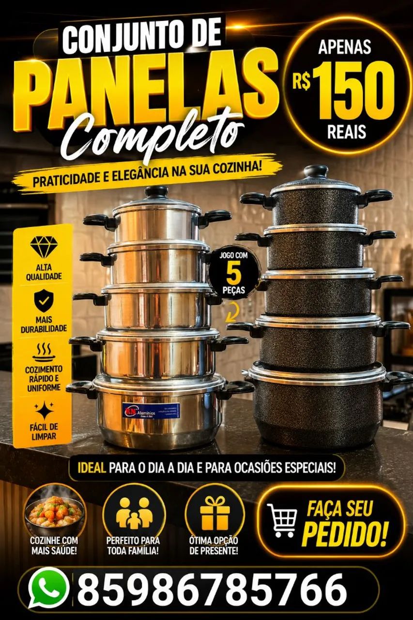 Conjunto panelas  - Foto 3